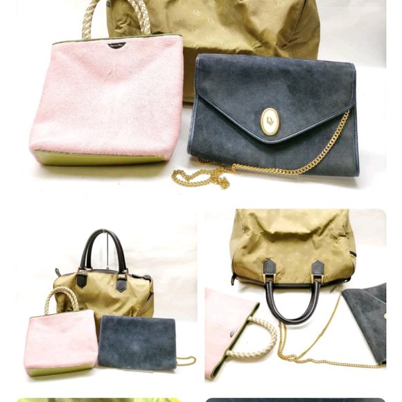 Christian Dior Hand Bag Shoulder Bag  Fabric Nylon Suede - Picture 2 of 2